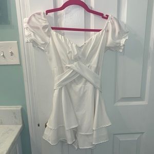 White princess polly romper